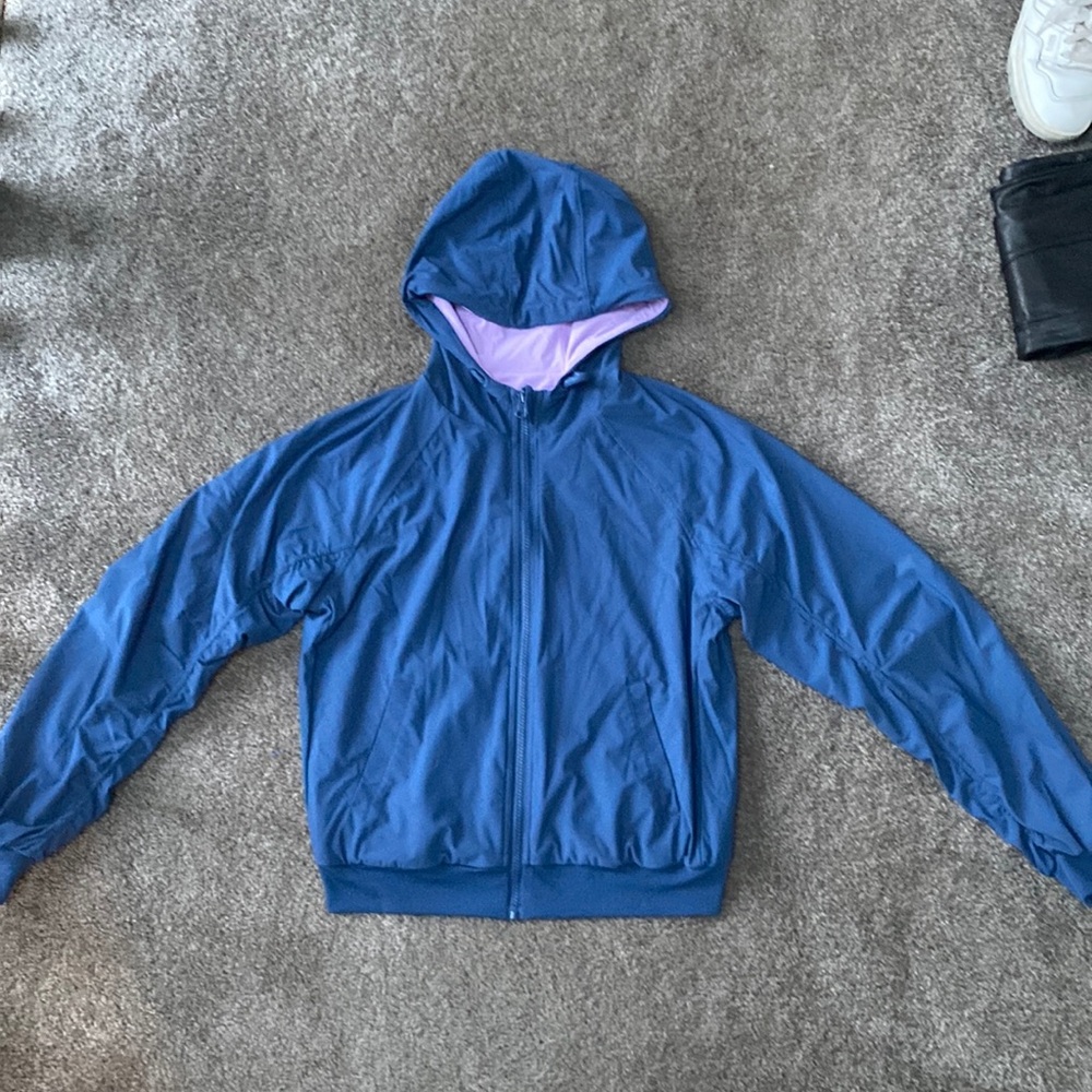 reversible athletic light zip up jacket